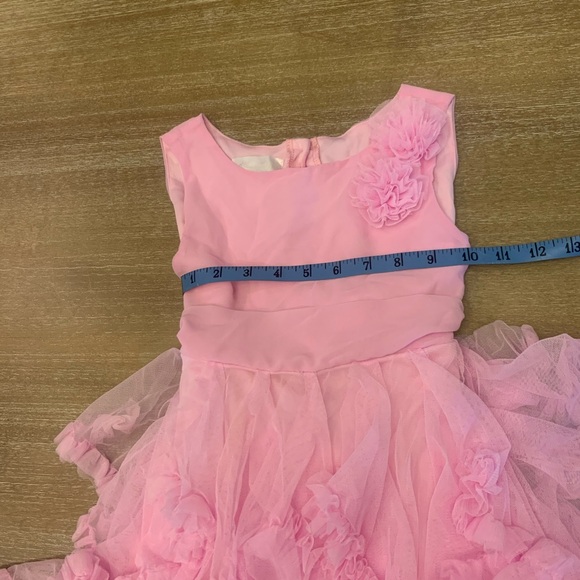 Pink Ruffled Kids Formal Dress - Picture 5 of 7